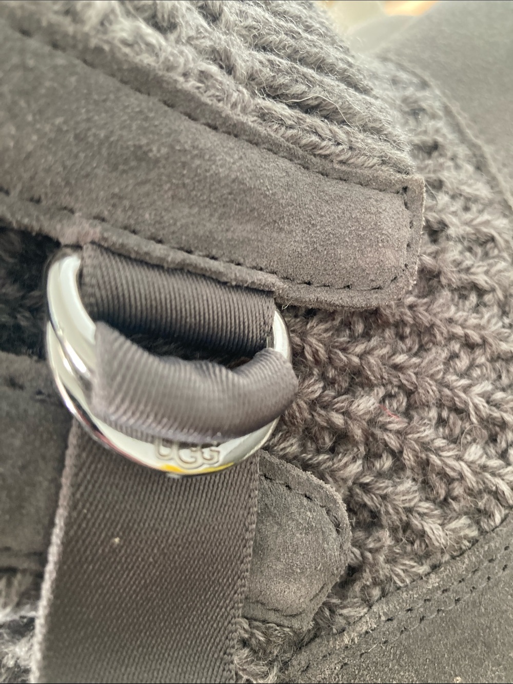 UGG Women's solene grey Knit-Cuff boots - Picture 7 of 8